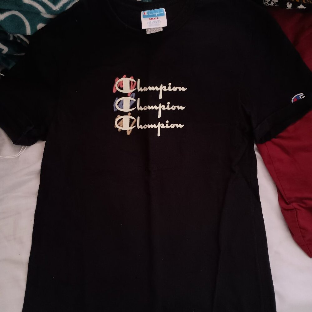 Black Unisex Champion T Shirt